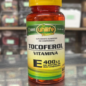 Vitamina E (Tocoferol) 400UI 60Cáps Unilife
