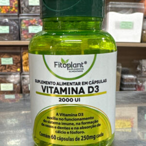 Vitamina D3 2000UI 60Cáps 250mg Fitoplant