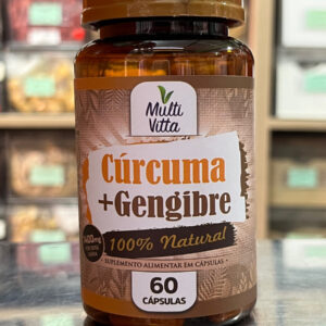 Cúrcuma + Gengibre 60Cáps 1400mg MultiVitta