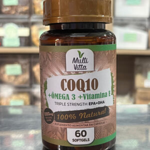 Coq10 + Ômega 3 + Vitamina E 60Softgels 1000mg MultiVitta