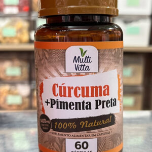 Cúrcuma (Açafrão) com Pimenta Preta 60Cáps 1400mg