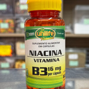 Vitamina B3 (niacina) 16mg 60Cáps 500mg Unilife