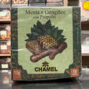 10 Sachê Chá Menta e Gengibre c/ Própolis Chamel 13g
