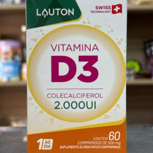 Vitamina D3 2.000UI 60 Comprimidos 500mg Lauton