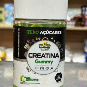 Creatina Gummy Maçã Verde 60 gomas Zero Açúcar Sunflower
