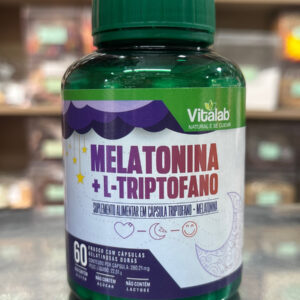Melatonina + L-Triptofano 60Cáps 280,21mg Vitalab