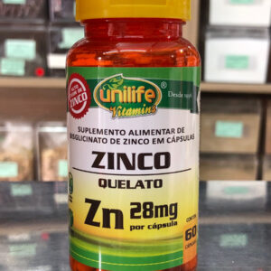 Vitamina Zn (Zinco Quelato) 28mg 60cáps 600mg