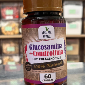 Glucosamina + Condroitina C/ Colágeno Tp.2 60Cáps 1400mg MultiVitta