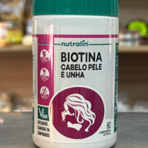 Biotina Cabelo Pele e Unha 60 Comprimidos 500mg Nutralin