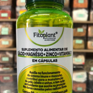 Cálcio+Magnésio+Zinco+Vitamina D 90cáps 1000mg