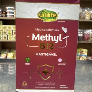 Vitamina B12 (Methyl) 9,940mcg 60 comprimidos mastigáveis (sabor morango)