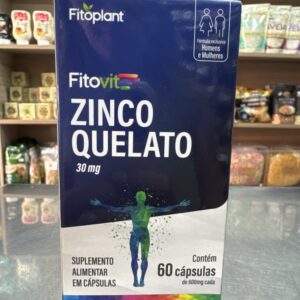 Zinco Quelato 60Cáps 600mg Fitoplant