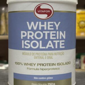 Whey Protein Isolate Vitafor 250g – 100% Proteína Isolada para Nutrição Enteral e Oral