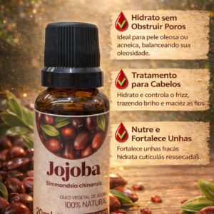 Óleo Jojoba 100% natural (20ml) Biosencia