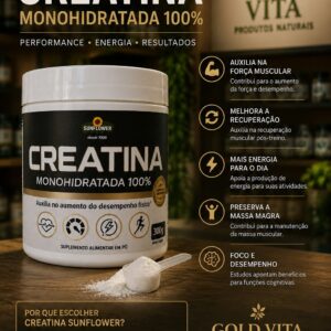 Creatina Monohidratada Sunflower 300g